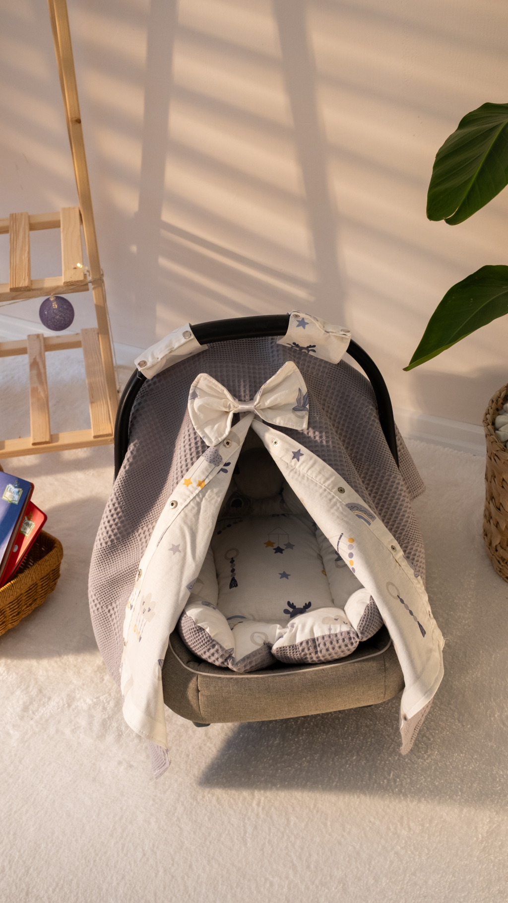 Grey Puset Örtüsü ve Minder