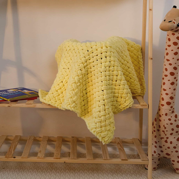 Lemon Örgülü Bebek Battaniyesi