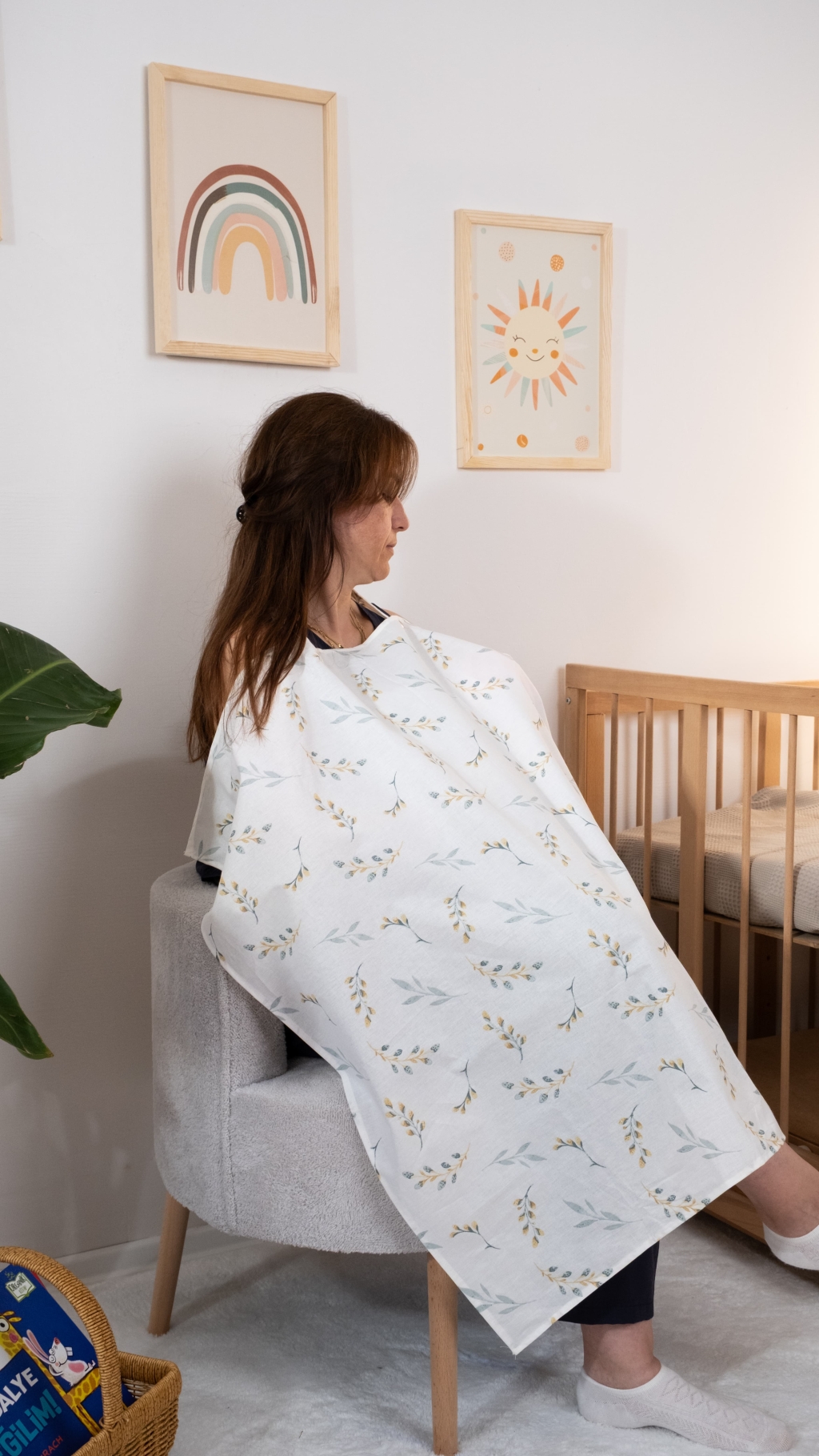 Olive Mellow Emzirme Örtüsü