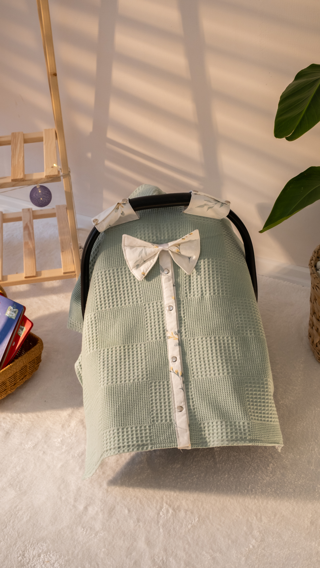 Olive Mellow Puset Örtüsü ve Minder